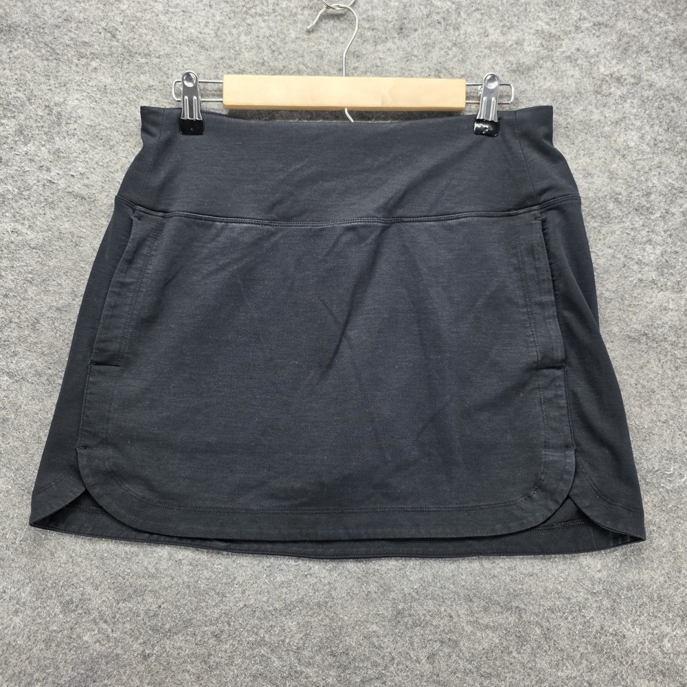 Athleta Skort Womens S Gray Athletic Lined Built-In Shorts Pockets Zip Pocket